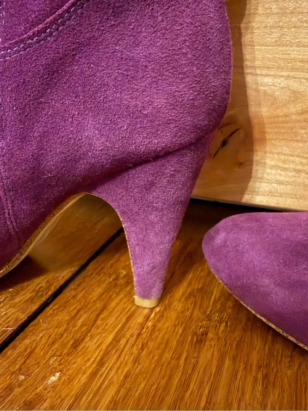 ALDO Tamisha Purple Suede Knee-High Slouchy Stiletto Boots Size 39 (US 8.5)